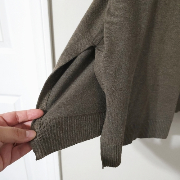 AVENUE Heather Taupe Grey Long Line Open Front Cardigan, Size 18/20, 2X - Picture 7 of 12